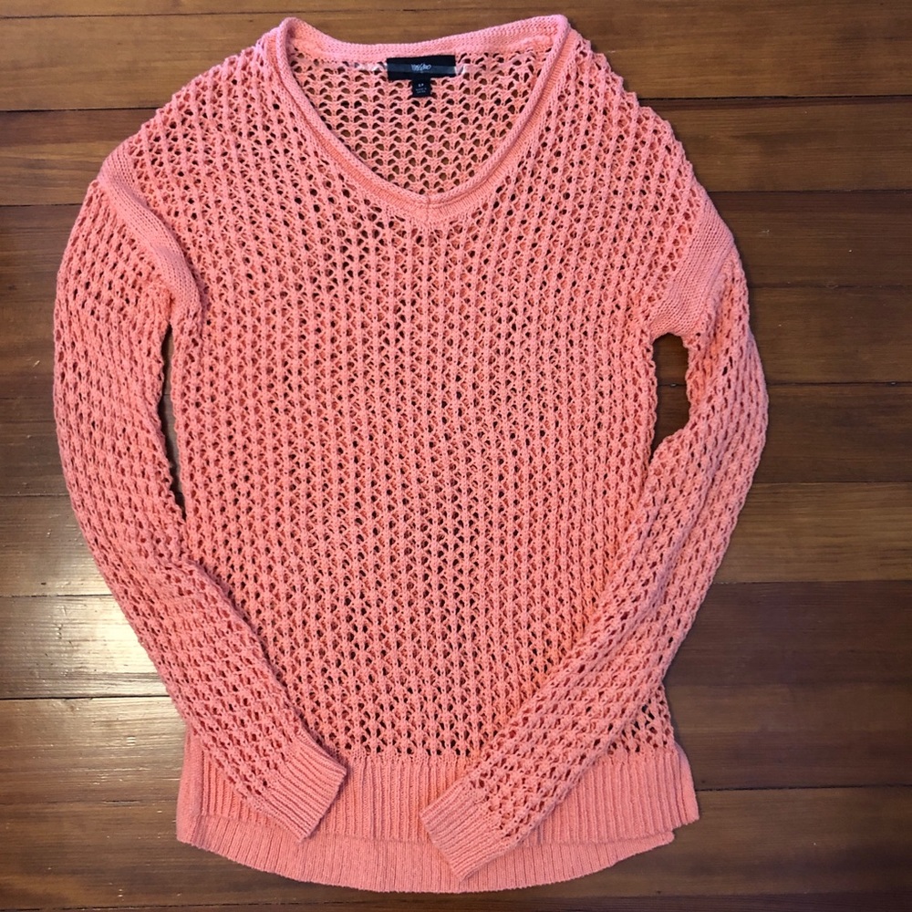 Coral knit sweater